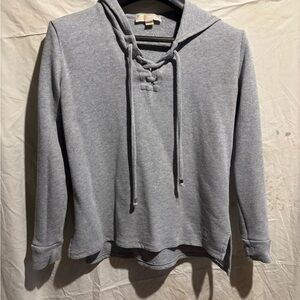 Michael Kors Hooded Light Gray Knit Sweater